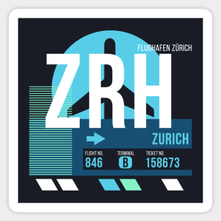 Zürich (ZRH) Airport Code Baggage Tag Sticker